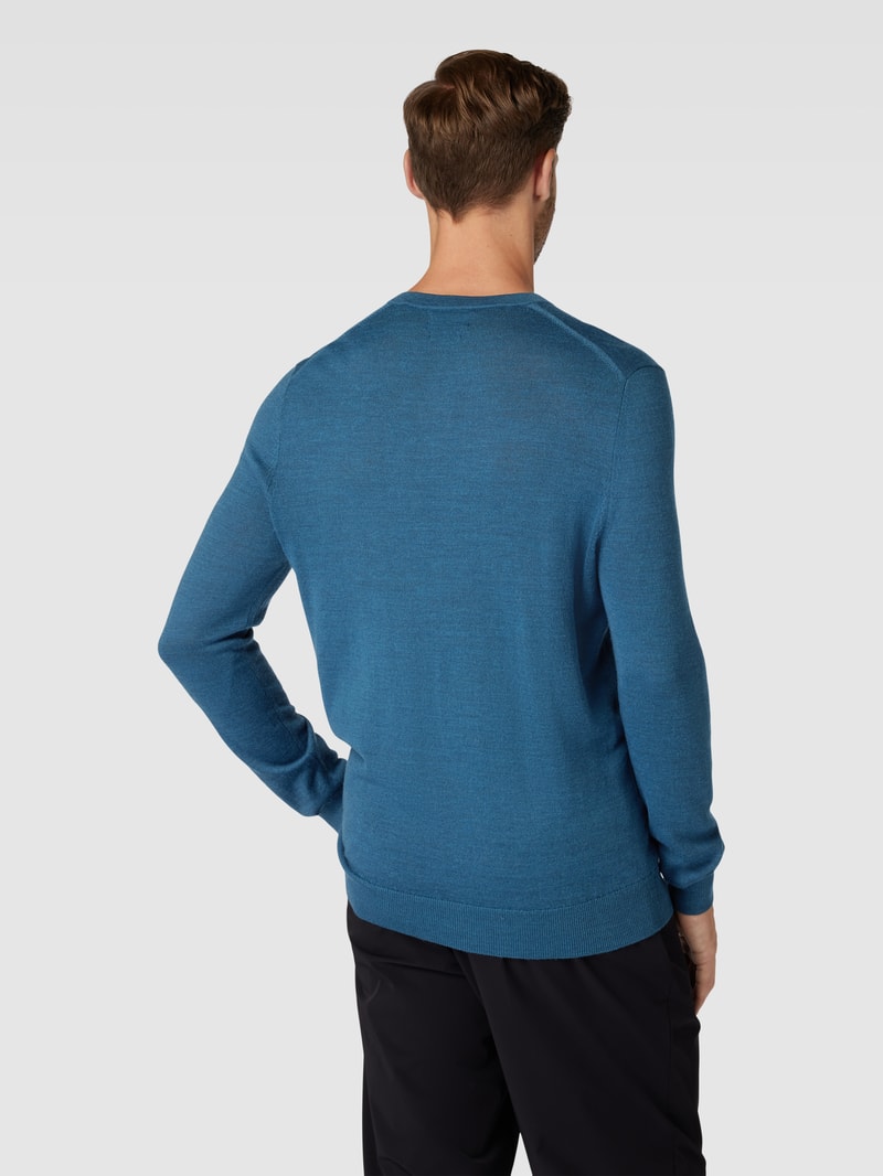 Strickpullover in petrol meliert