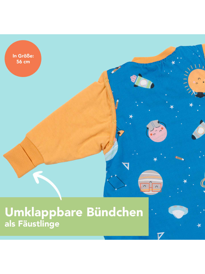 Schlummersack Babyschlafsack, 1.0 TOG in Blau-Gelb günstig kaufen