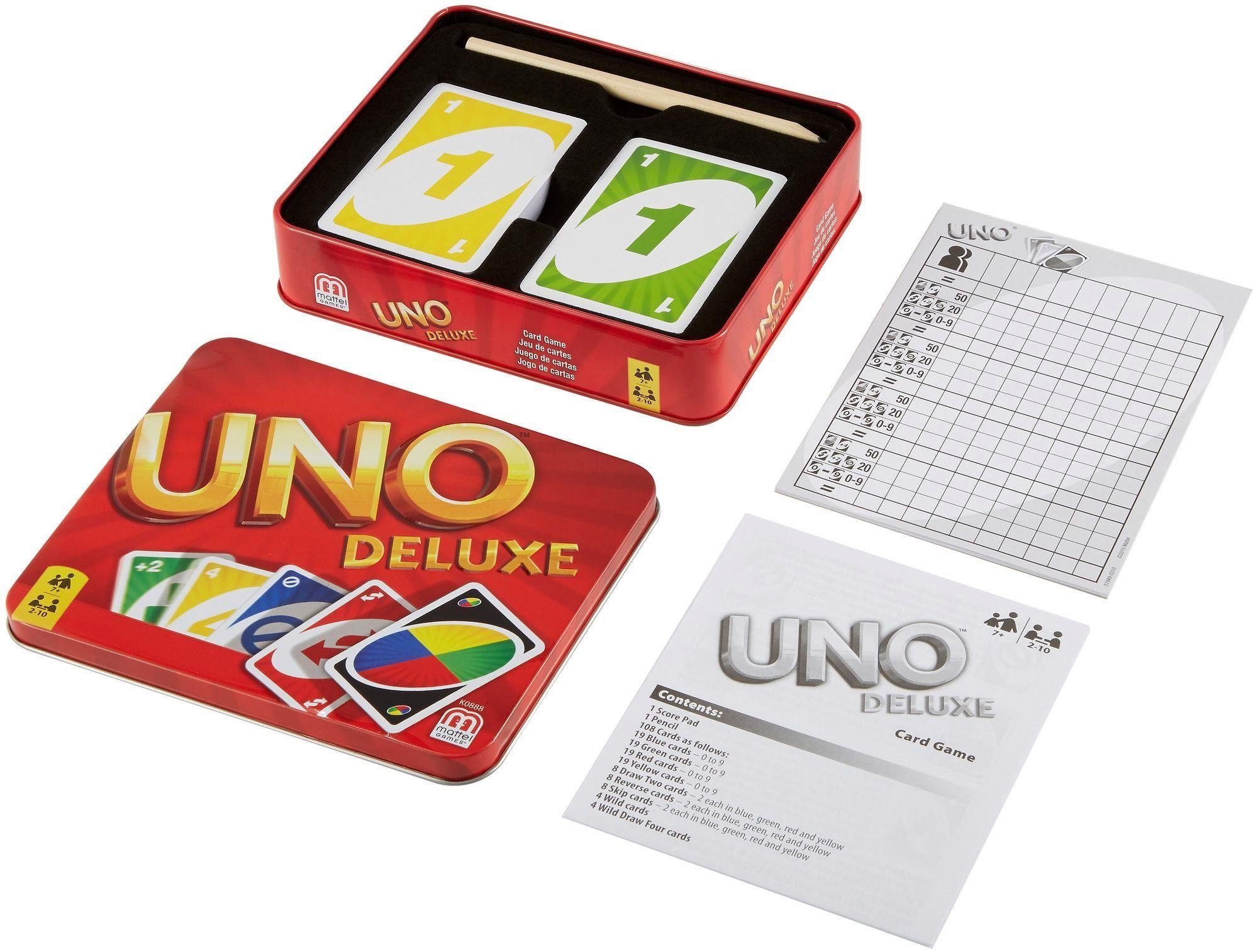 Mattel games Spiel, UNO Deluxe in Metalldose