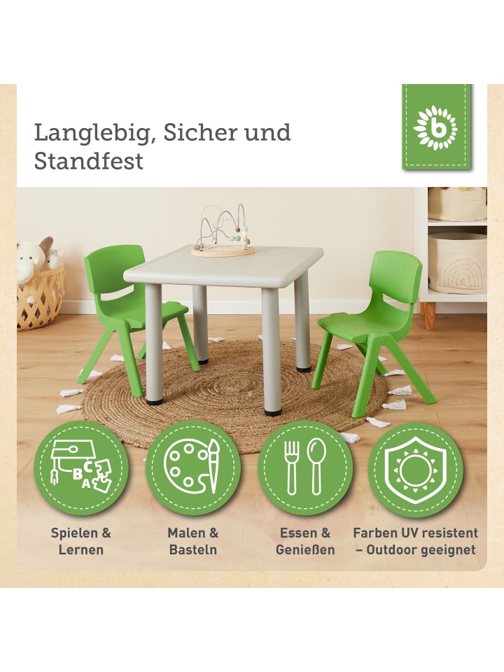 Bieco Spielwaren Kinderstuhl bis 80 kg belastbar in Grün günstig kaufen onesize