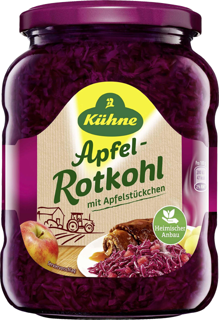 Kühne Apfelrotkohl mit Apfelstückchen