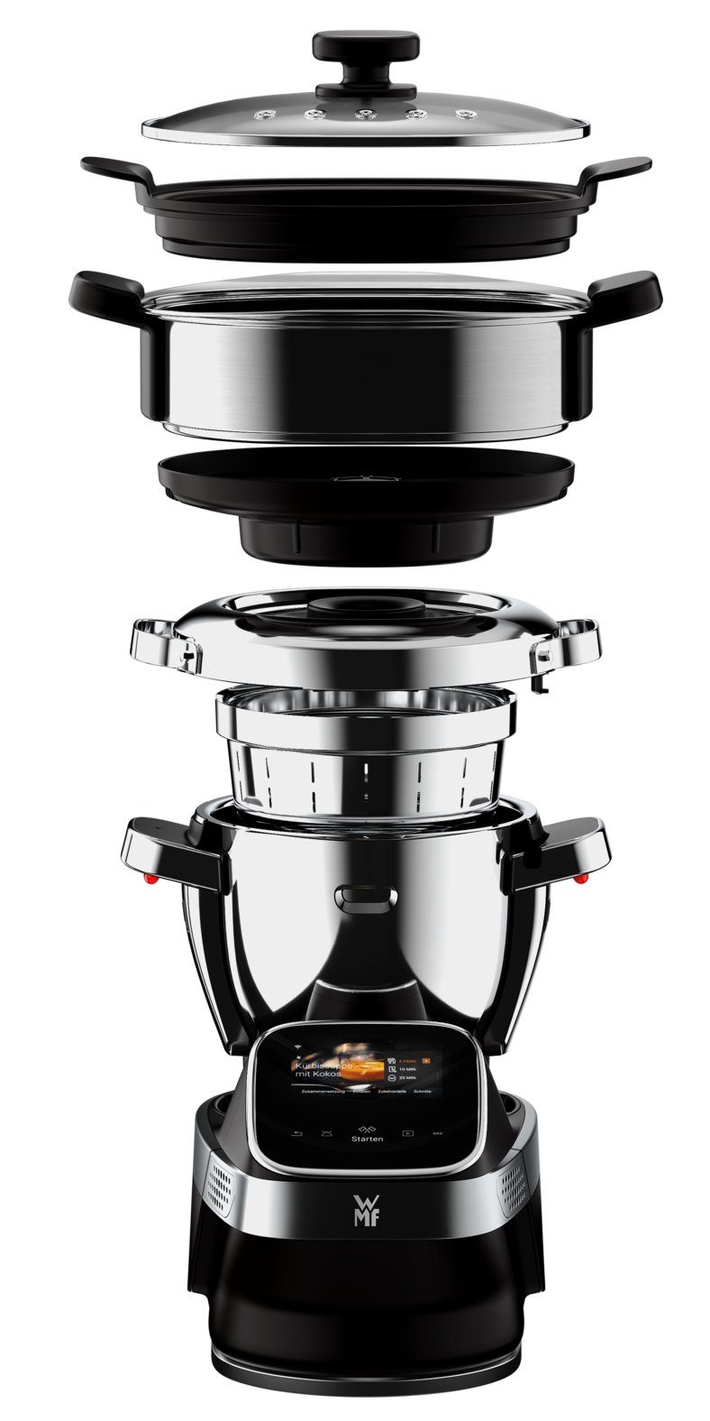 WMF Küchenmaschine mit Kochfunktion Avantgarde, 1550,00 W, 3,00 l Schüssel, (39 x 33 x 35cm)