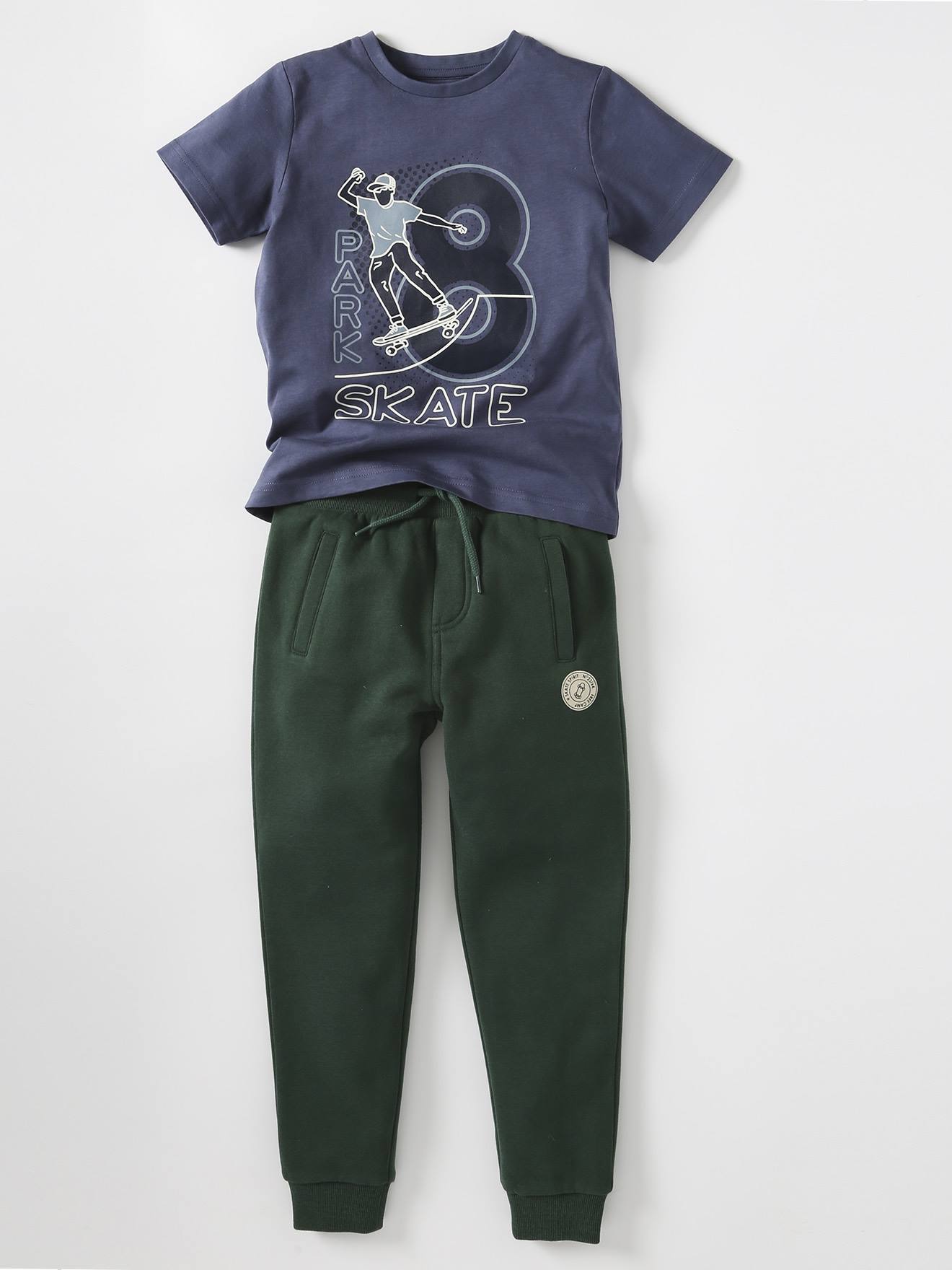 Vertbaudet Jungen Sweathose BASIC Oeko-Tex - weiß meliert