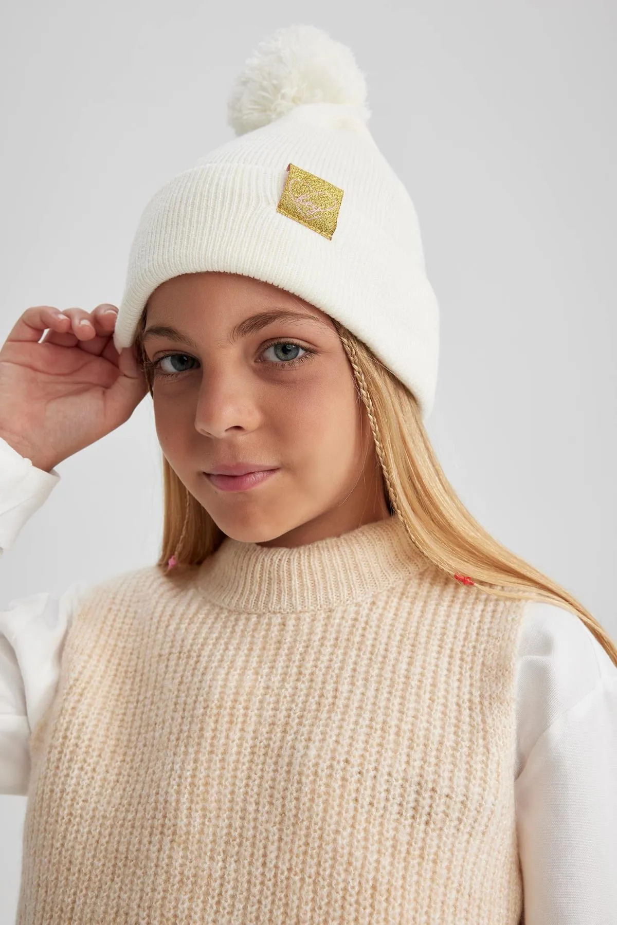 DeFacto  Baskenmütze mit Pompom für Mädchen X9319a623wn