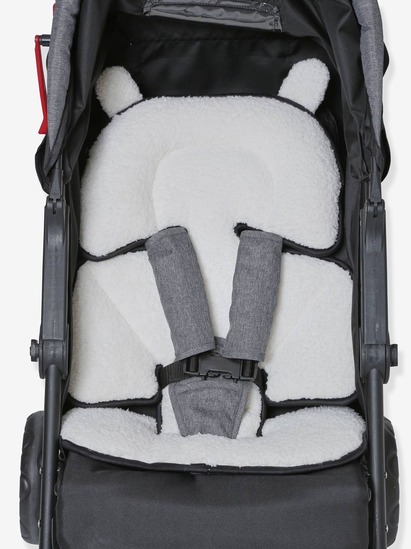 Vertbaudet Kinderwagen Sitzverkleinerung Oeko-Tex - wollweiß/schwarz