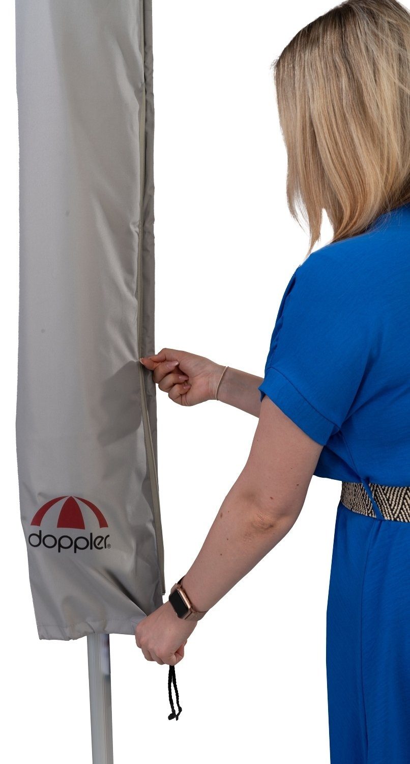 doppler® Sonnenschirm ACT, 1 Schutzhülle für Sonnenschirme, Grau, Polyester