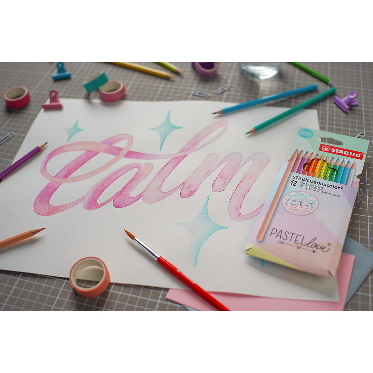 Aquarellstifte aquacolor Pastellove, 12 Farben