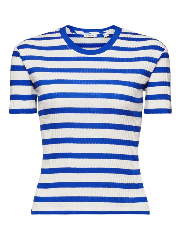 ESPRIT Shirt in Blau/ Weiß günstig kaufen