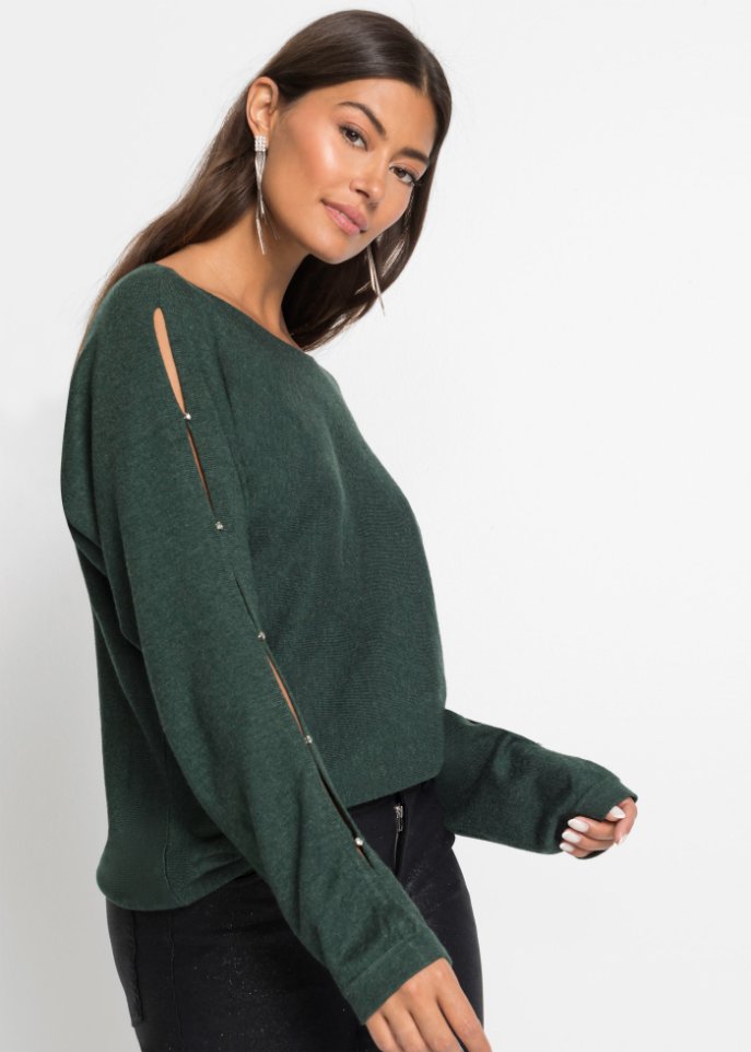 Pullover mit Perlen