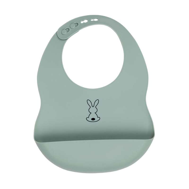 Bavoir en silicone vert sauge Nattou