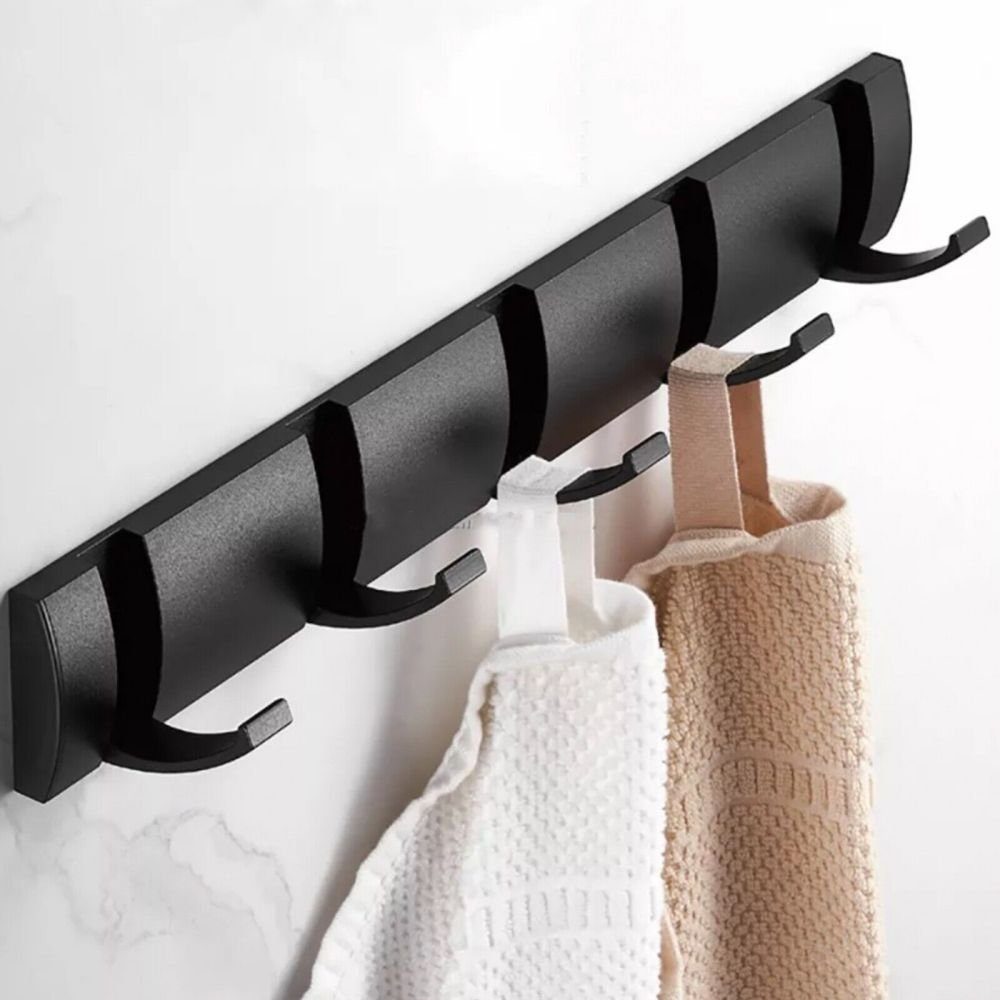 JOYOLEDER Wandhaken Hooks Flip 5 Garderobenhaken Wandhaken Kleiderhaken Kleideraufhänger, Garderobe, Flur, Badezimmer, Küche, Wohnzimmer, Kinderzimmer, Schlafzimmer