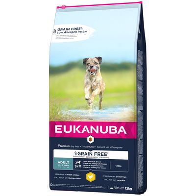Eukanuba Grain Free Adult Small / Medium Breed Huhn