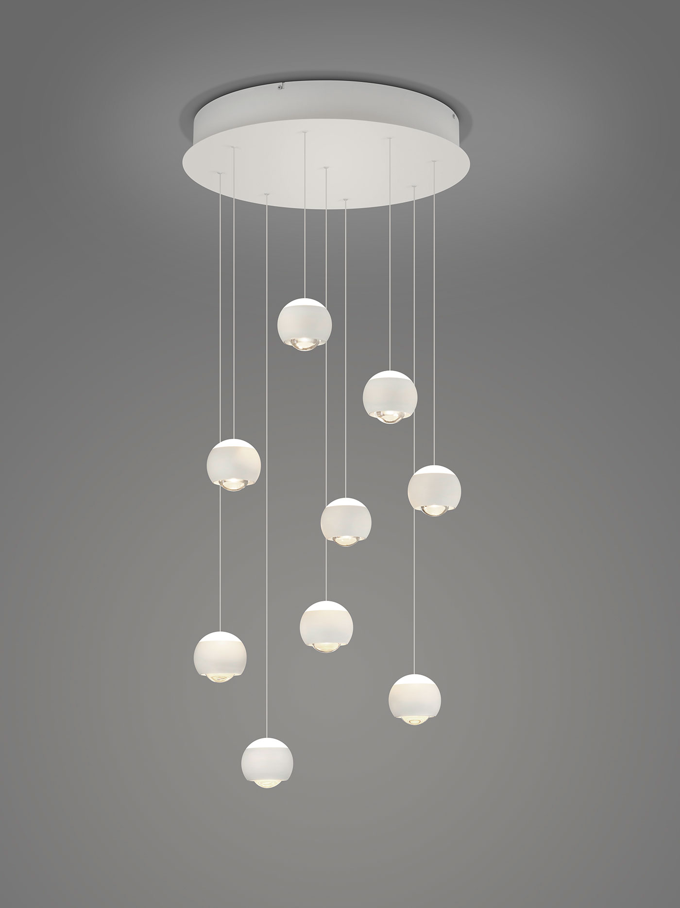 MusterringLED-Pendelleuchte 9flg