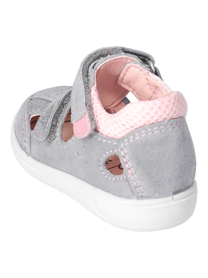 PEPINO Leder-Halbsandalen in Grau/ Rosa günstig kaufen
