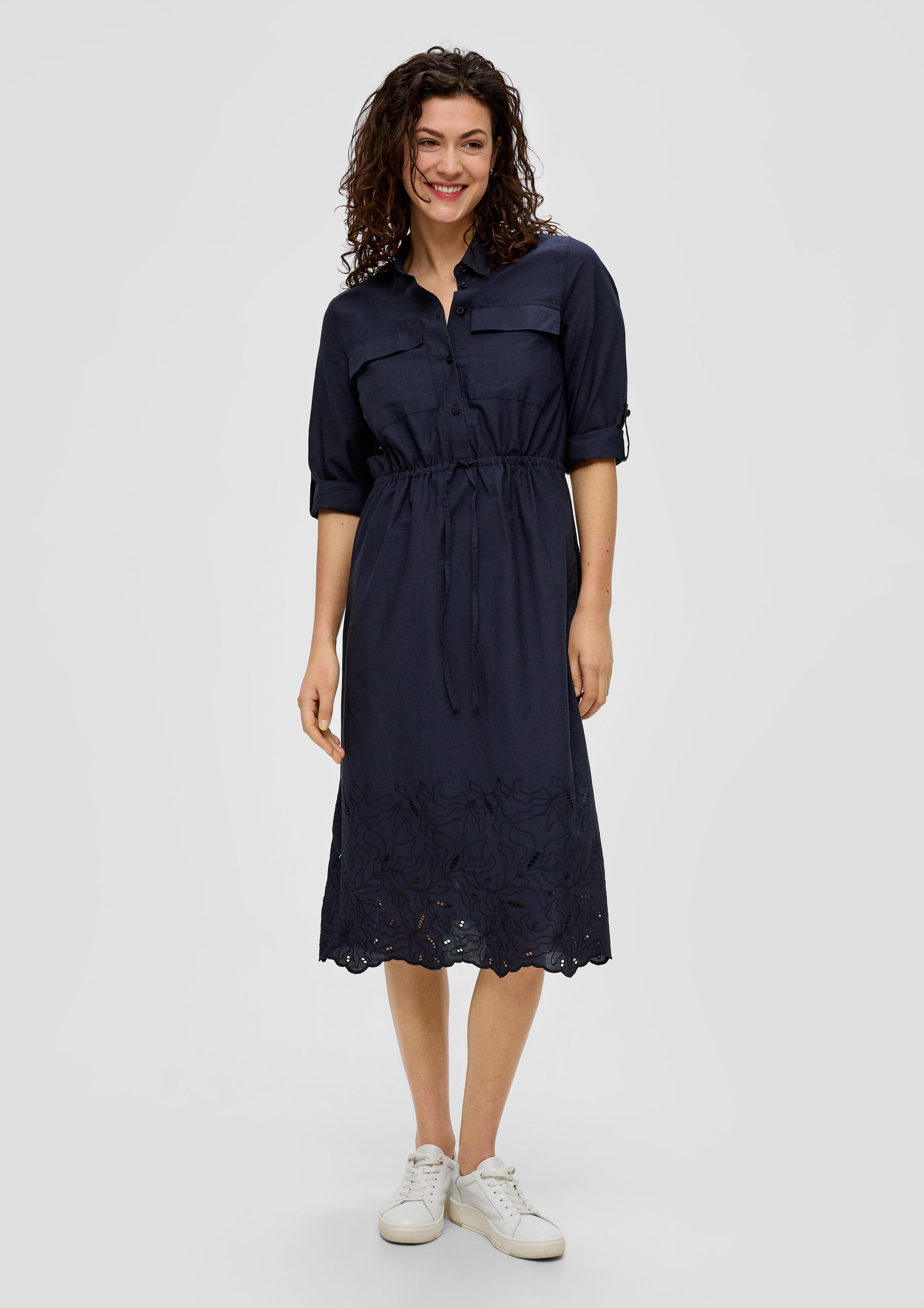 Langes Hemdkleid mit Broderie Anglaise  2144758-5959