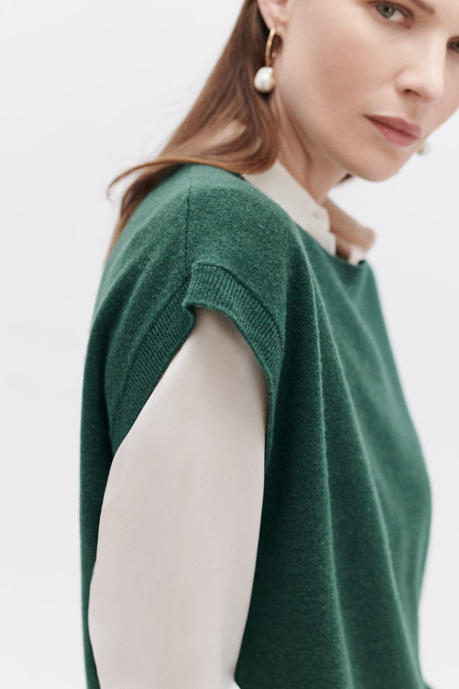 Pull mathilde vert fonce femme