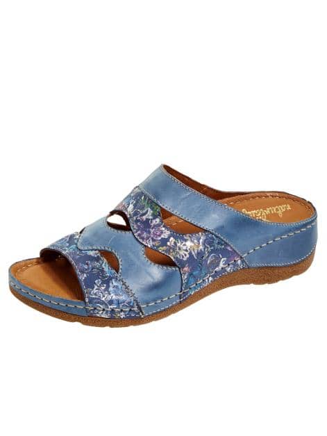 Pantoletten mit buntem Print
