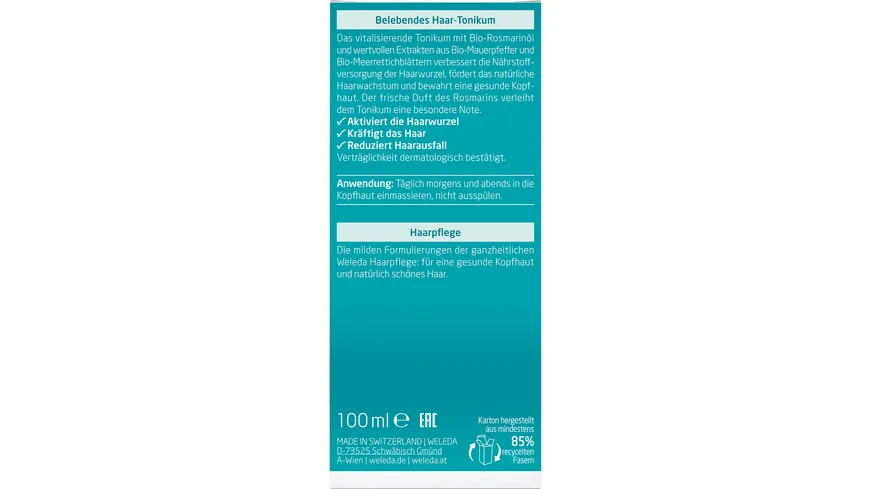 WELEDA ROSMARIN Belebendes Haar-Tonikum 100 ml