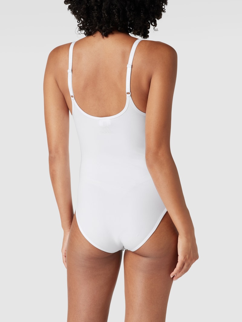 Body mit Label-Print in weiß