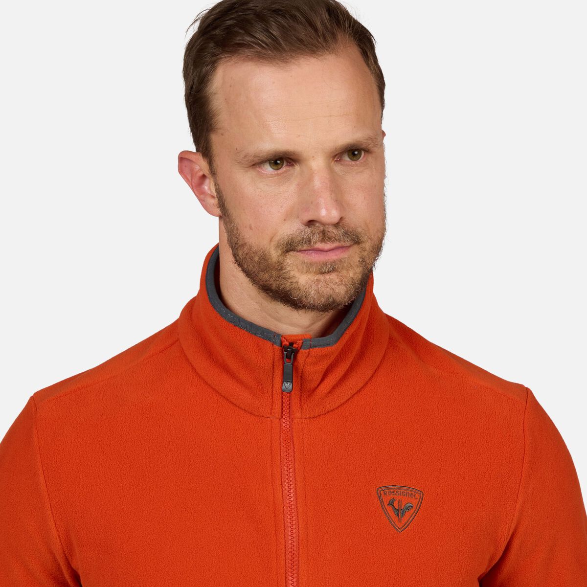Herrenfleecejacke mit durchgehendem Reißverschluss Strawpile