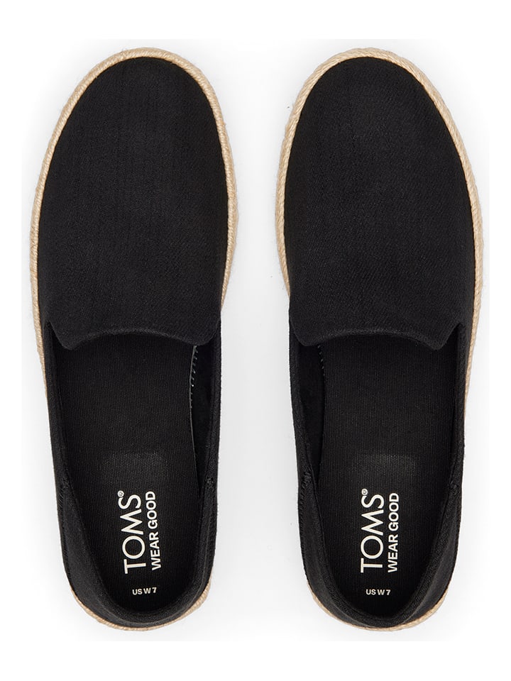 TOMS Espadrilles in Schwarz günstig kaufen