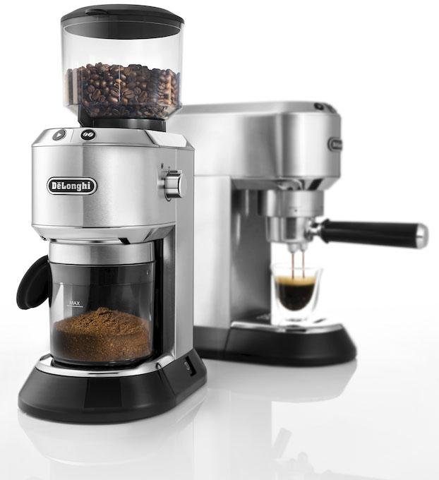 De'Longhi Kaffeemühle Dedica KG521.M, 150 W, Kegelmahlwerk, 350 g Bohnenbehälter, inkl. Siebträgeradapter