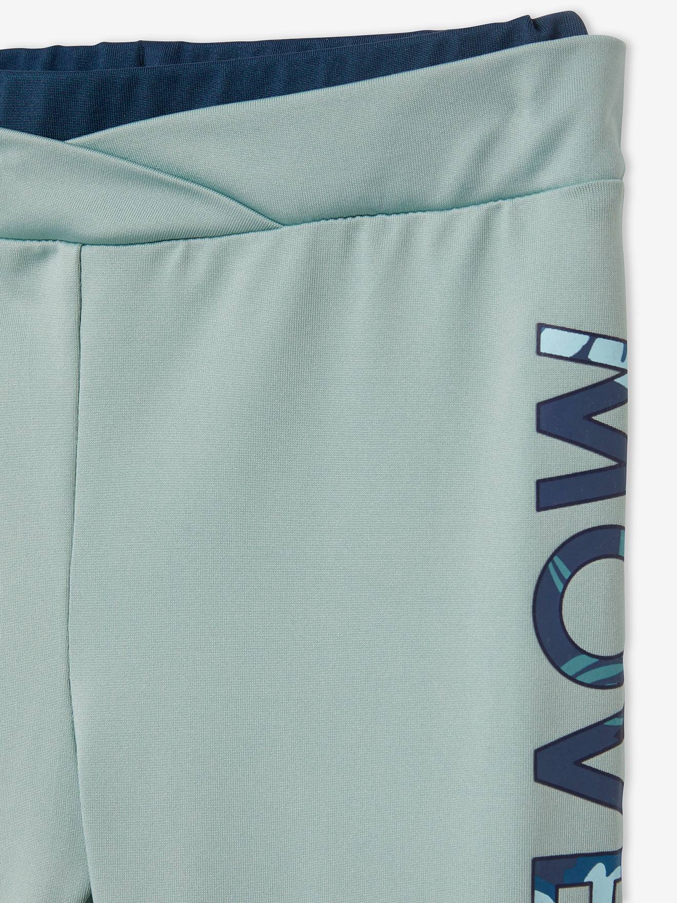 Vertbaudet Mädchen Sport-Set: T-Shirt mit Knoten & Leggings Oeko-Tex - grau meliert