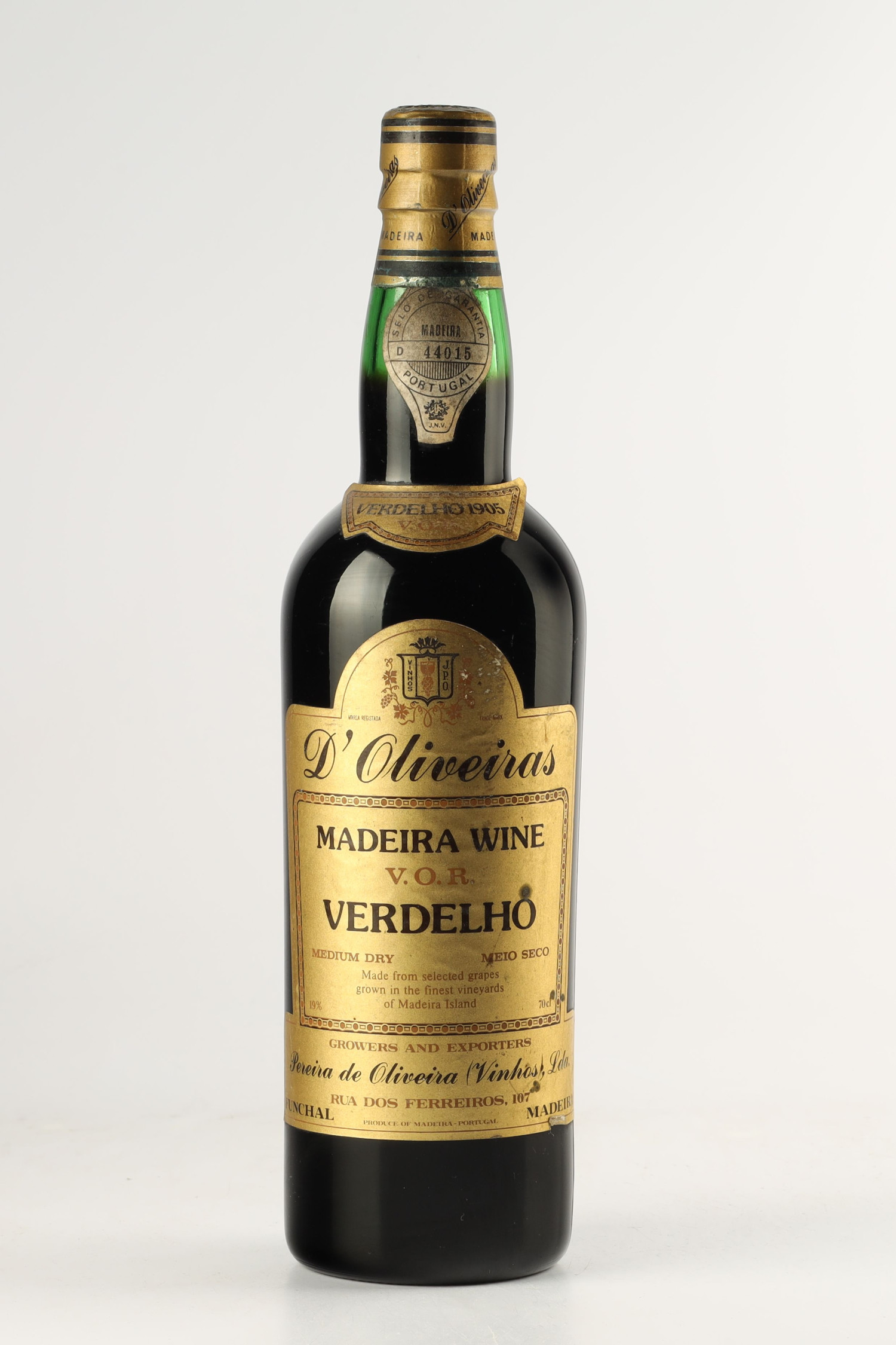 Oliveiras Verdhelo 1905, Madeira