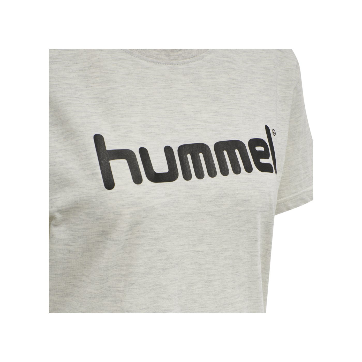 Hummel Cotton T-Shirt Logo Damen Beige F9158