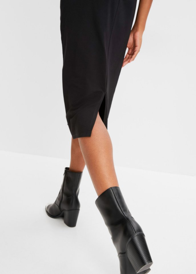 Kleid mit Satin-Einsatz