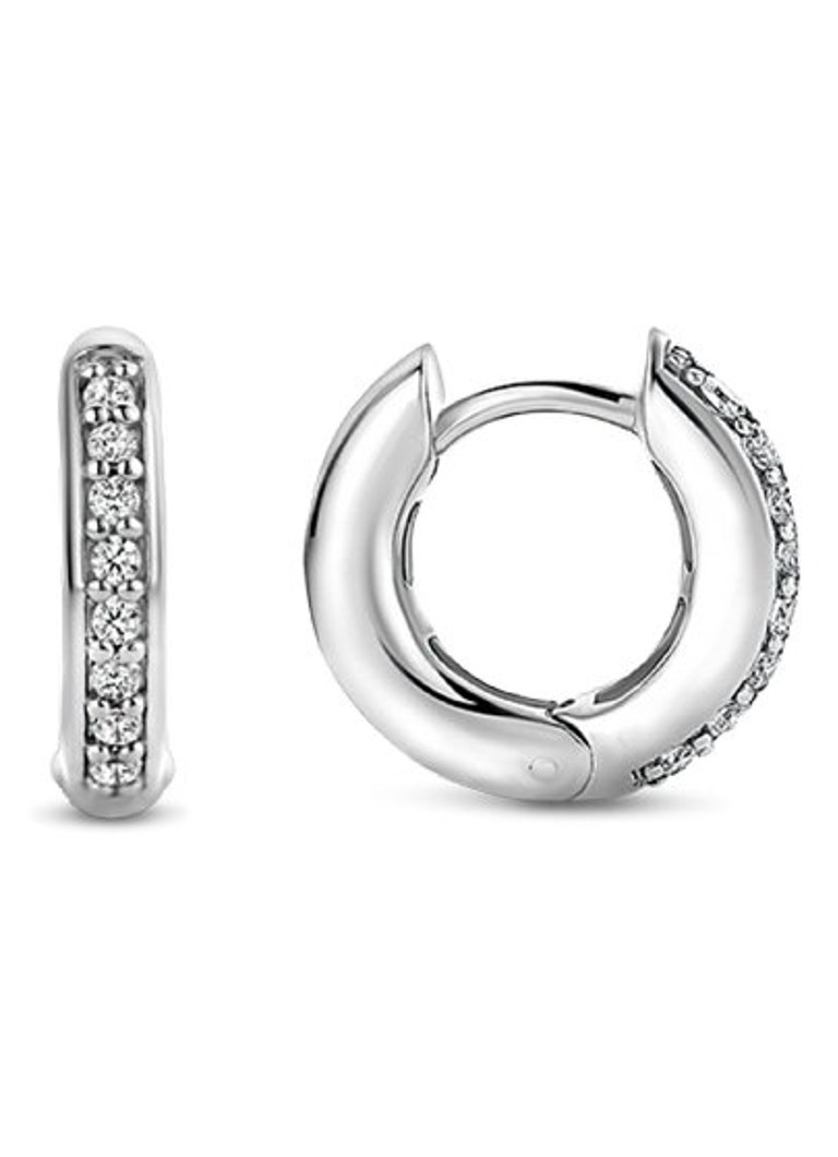 TI SENTO - Milano Silver hoop earrings with zirconia 7811ZI