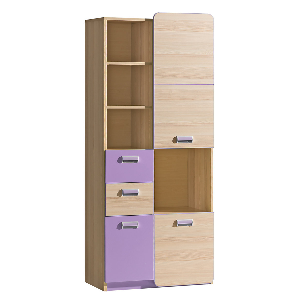 Jugendzimmer Set Lorento 6 teilig mit Eckschrank voilett