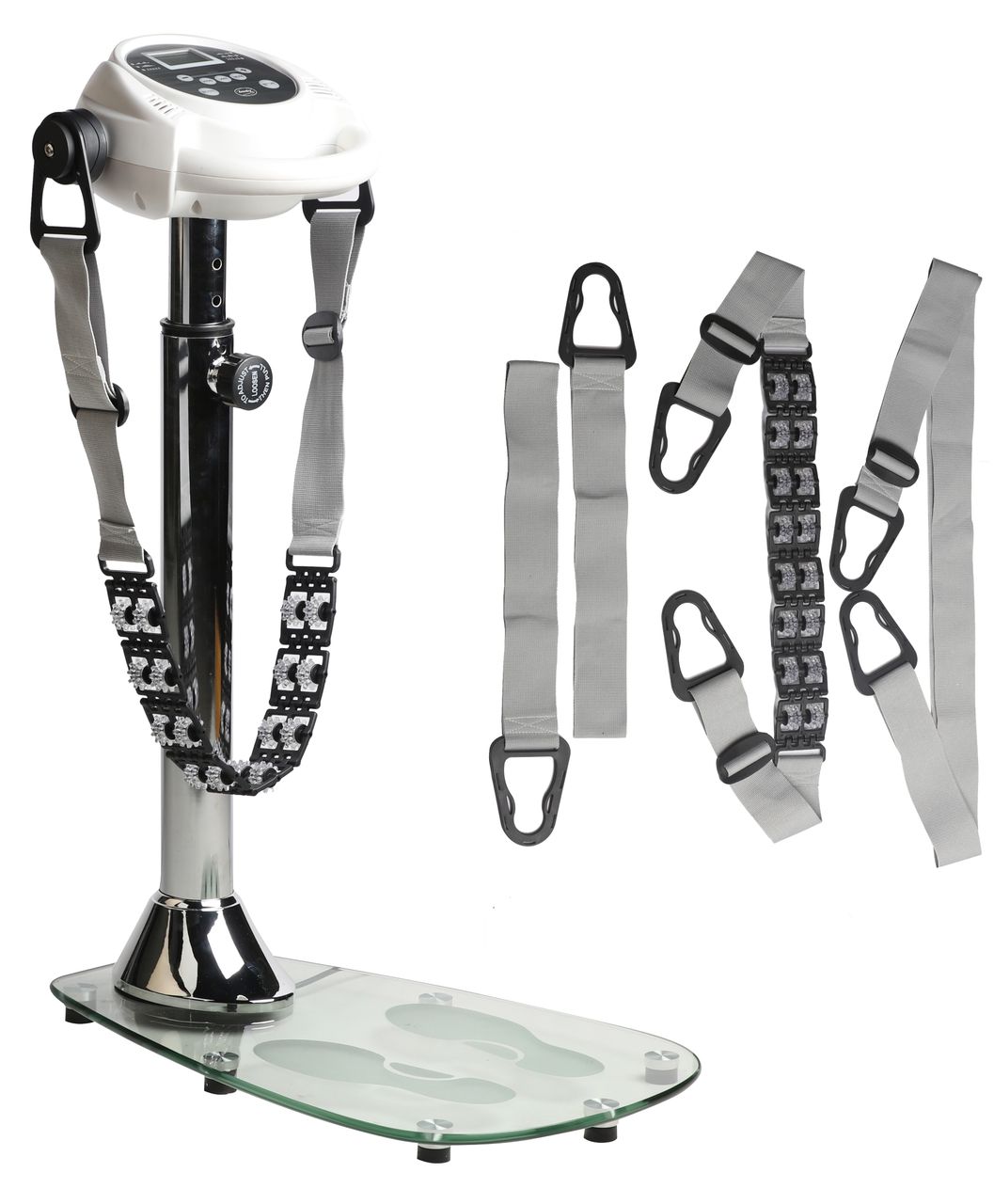 L.A. Sports Body Coach Vibro Massager Ganzkörper Massagegerät mit 3 Massage Gurten