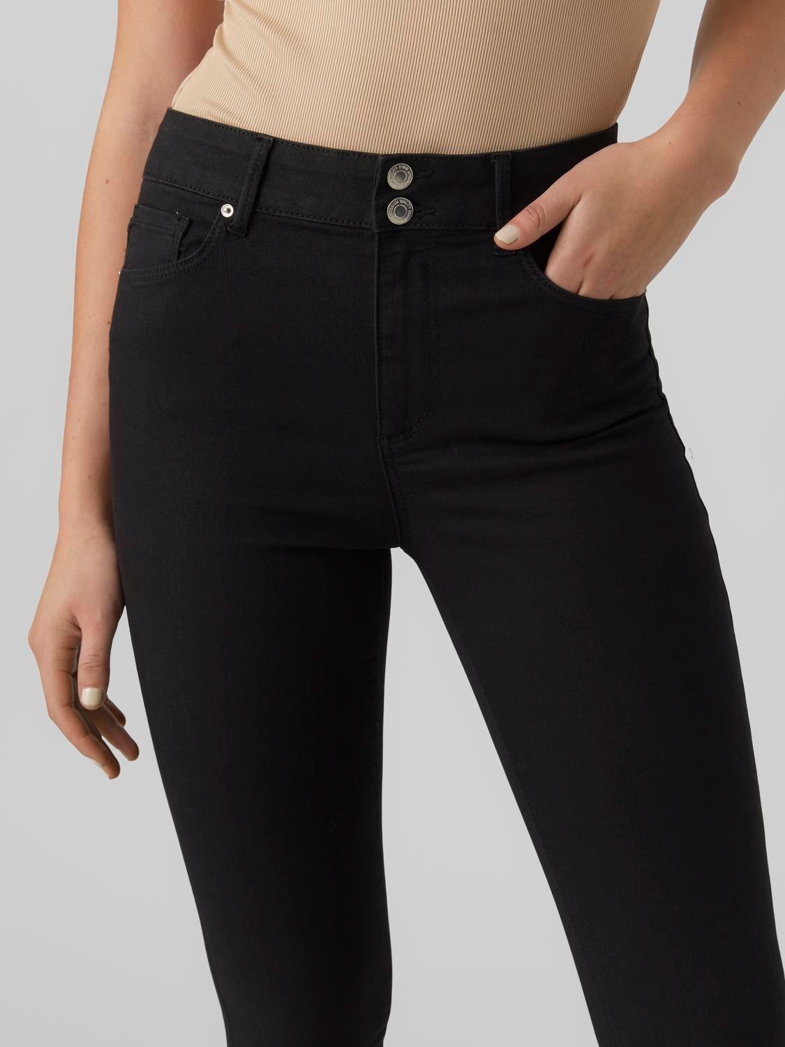 VMSOPHIA Hohe Taille Slim Fit Jeans