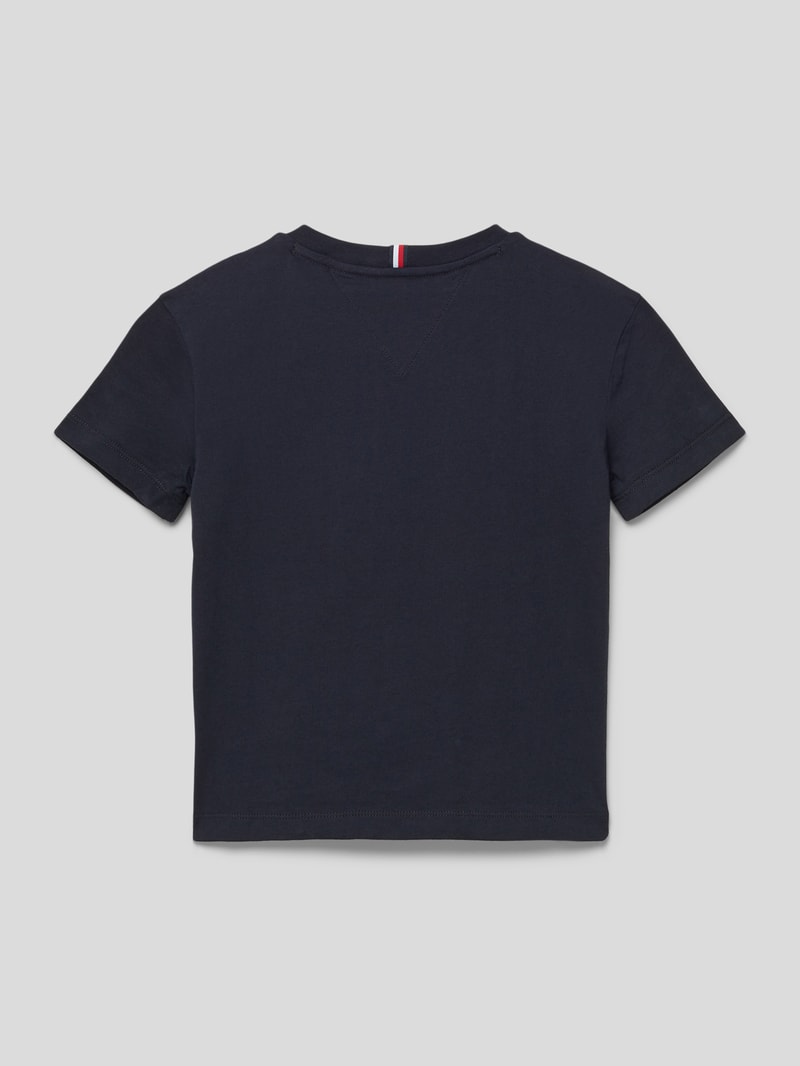 T-Shirt mit Label-Detail in marineblau