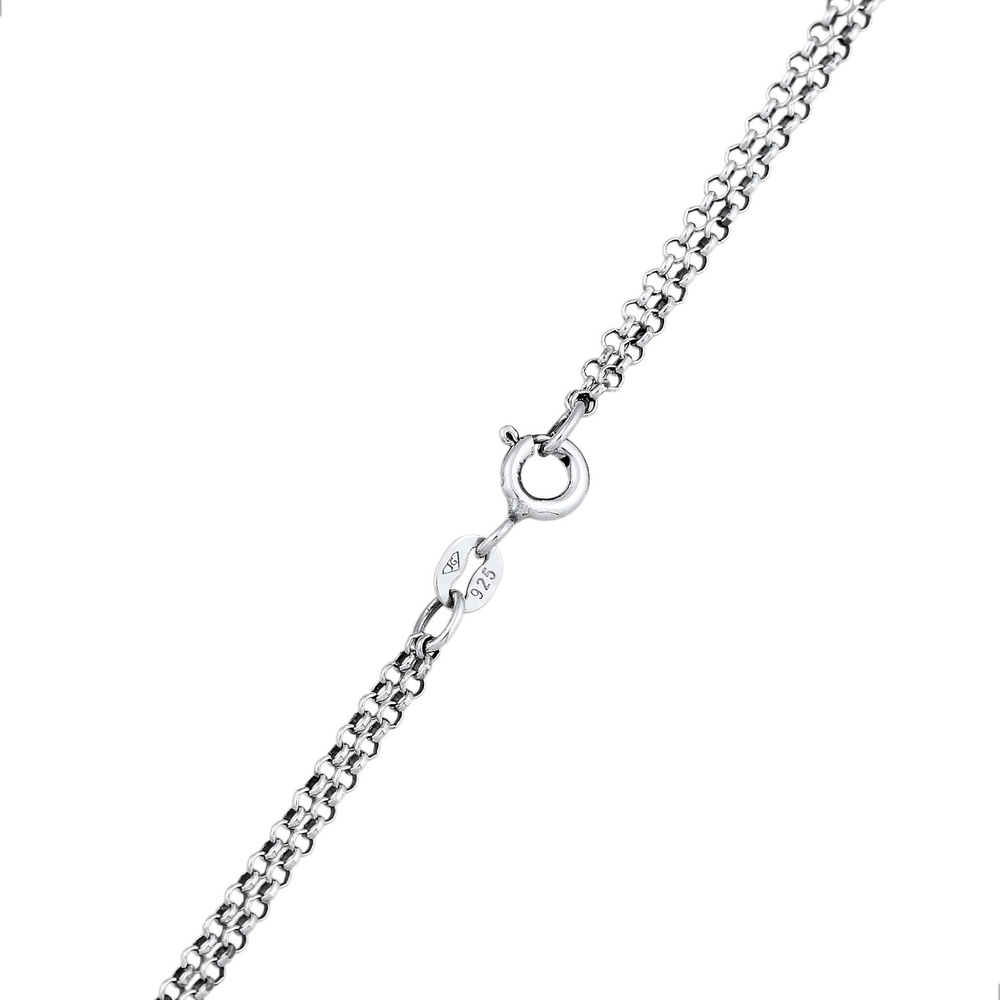 Elli Elli Collier Femmes pendentif coeur Edelweiss Dirndl en argent sterling 925 Bijoux