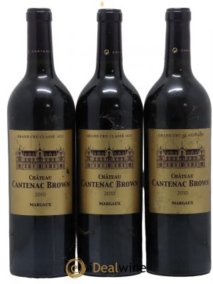 Château Cantenac Brown 3ème Grand Cru Classé  2010 - Lot de 3 Bouteilles