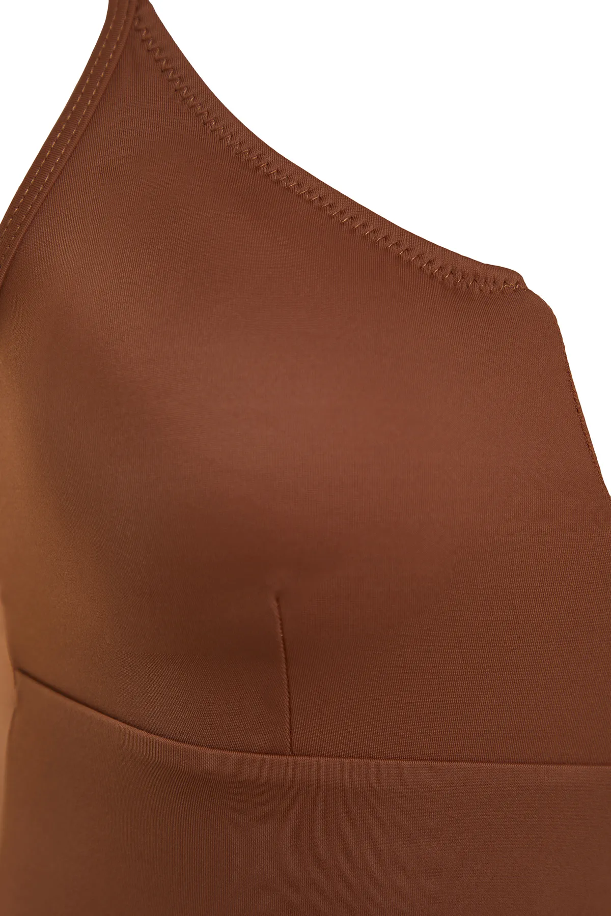Trendyol Collection  Brauner normaler Badeanzug mit V-Ausschnitt TBESS22MA0010