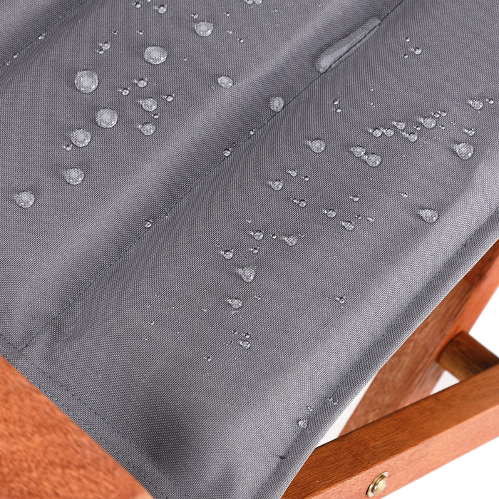 Casaria Regiestuhl Cannes Anthrazit Eukalyptus FSC®-zertifiziert gepolstert