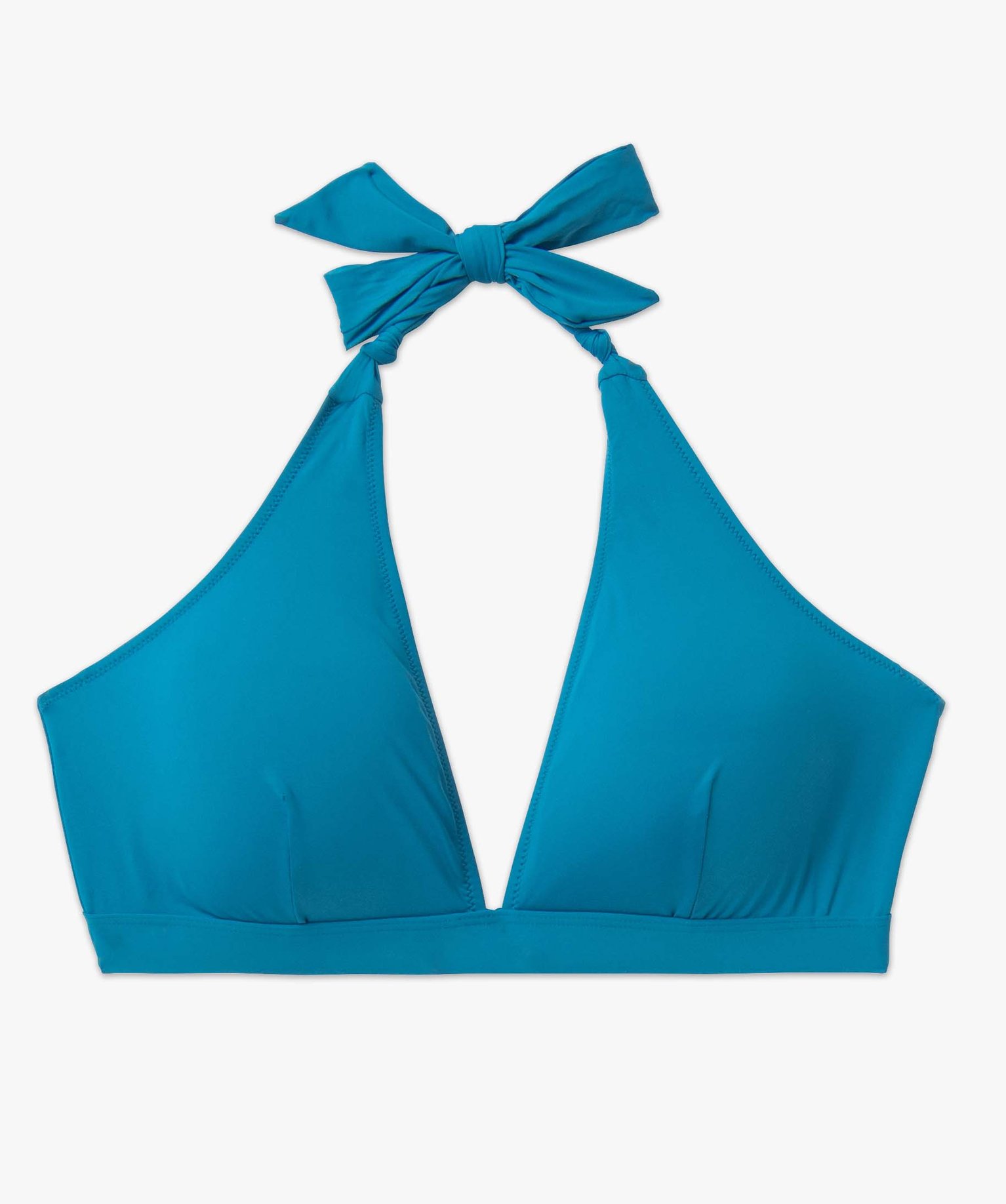 Haut de maillot de bain femme grande taille forme triangle bleu | GEMO
