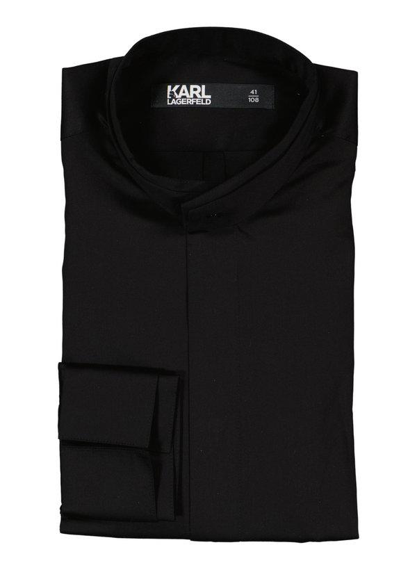 KARL LAGERFELD, Hemd, Modern Fit, Baumwoll-Stretch, schwarz