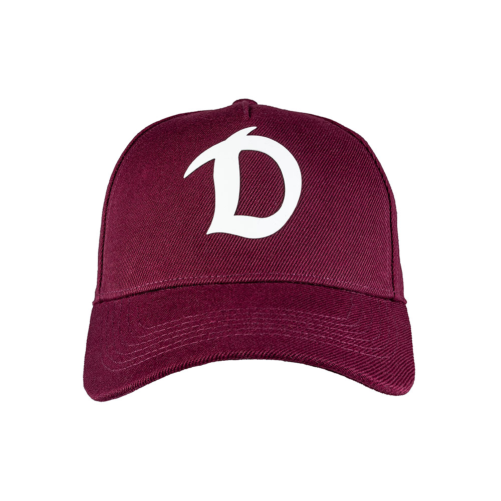 Basecap Rubber D Snapback weinrot