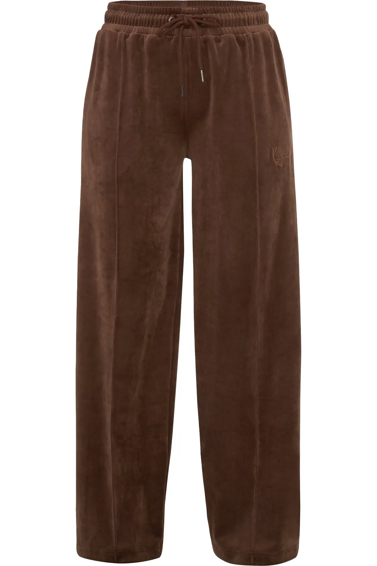 KARL KANI  Damen KW214-046-1 Small Signature Straight Leg Samthose braun