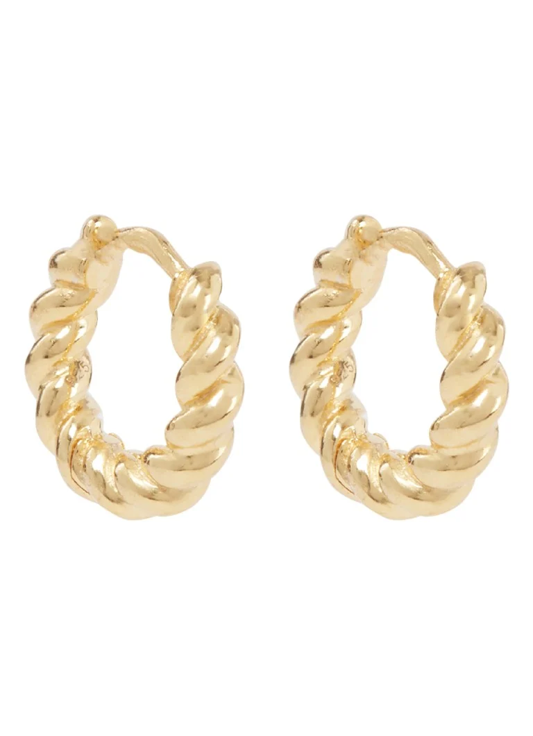 Missoma Twisted Helical Gold-Plated Earrings