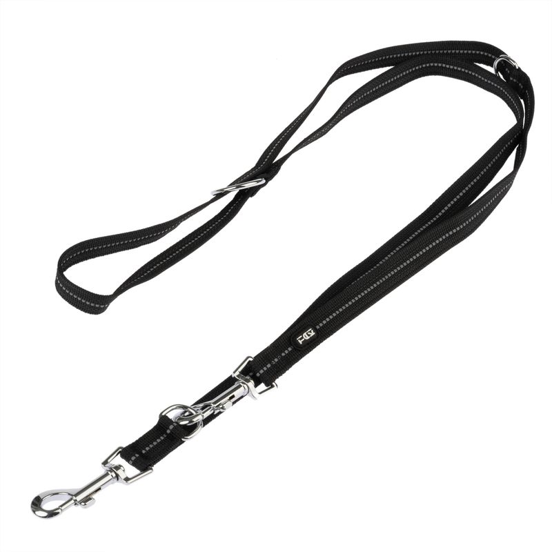TIAKI Hundeleine Reflective Rubber, schwarz