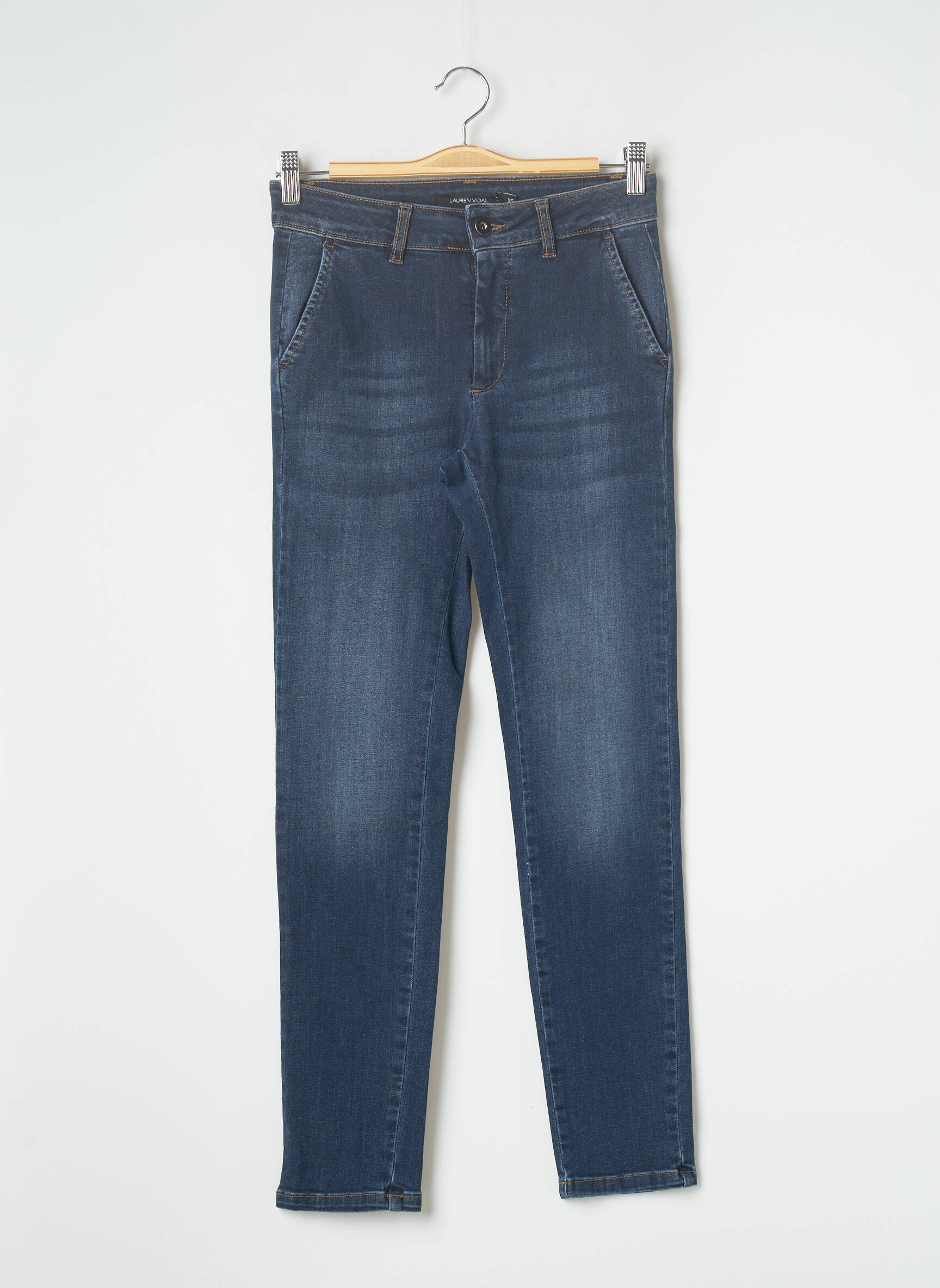 Lauren Vidal Jeans Coupe Slim Femme couleur bleu