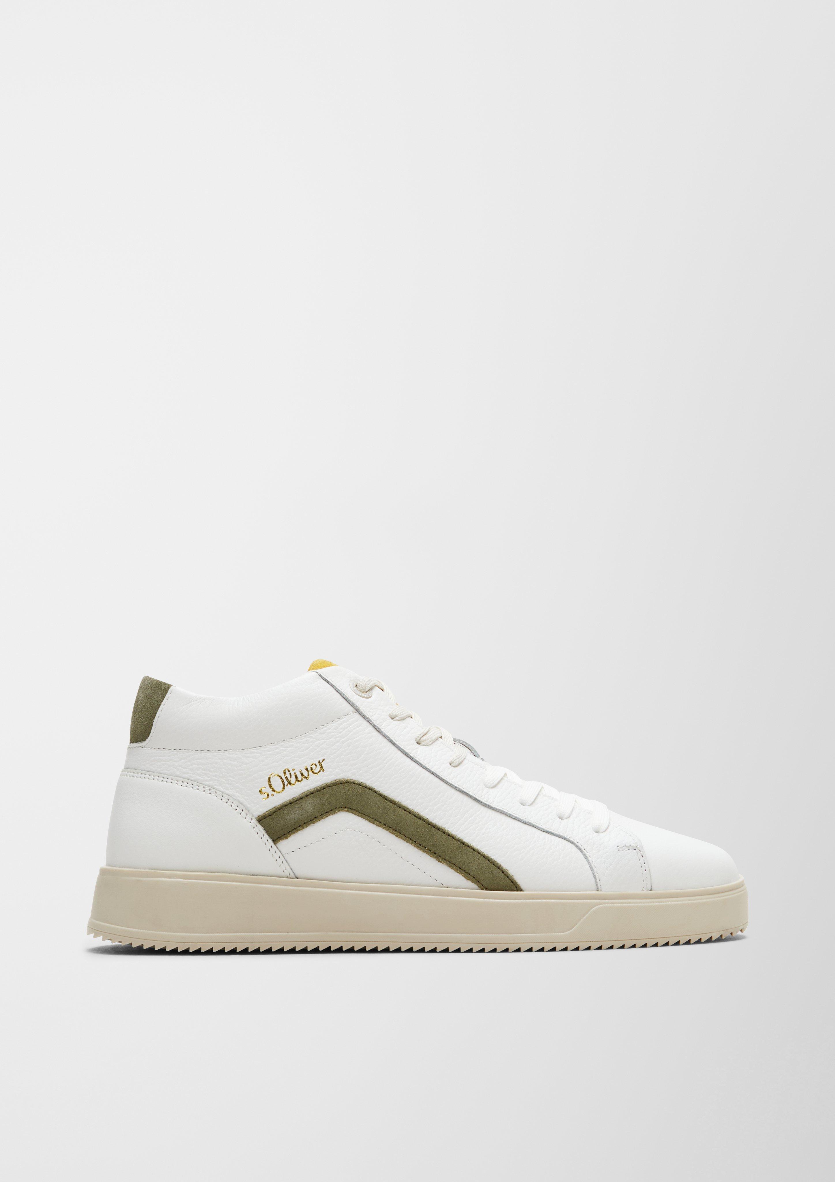 Leder-Sneaker mit Kontrast-Details  6007269-110