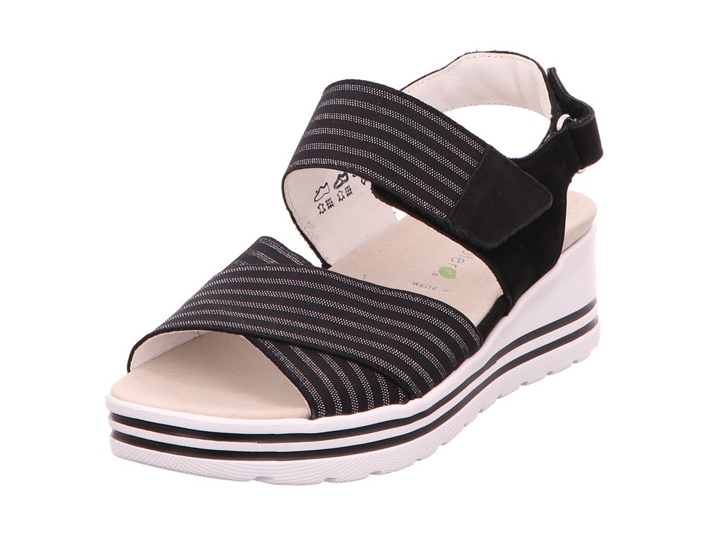 WALDLÄUFER Komfort Sandalen schwarz H-Michelle
