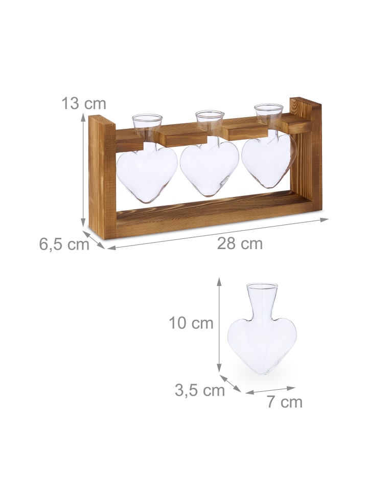 relaxdays Reagenzglas Vase 