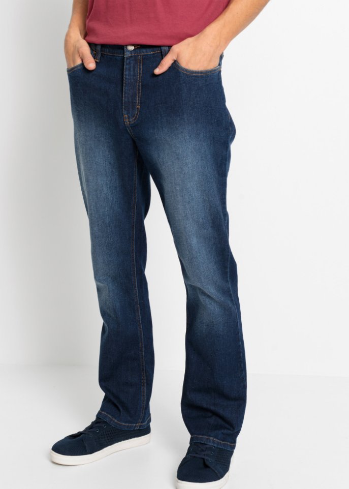 Regular Fit Stretch-Jeans mit Bio-Baumwolle